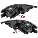 Rear view of 2013-2016 Dodge Dart Pre-Assembled Halo Headlights - Black Housing (Halogen Style)