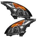 2007-2009 Nissan Altima Sedan Pre-Assembled Halo Headlights - Black Housing (Halogen)