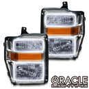 2008-2010 Ford F-250/F-350 Super Duty Pre-Assembled Halo Headlights - Chrome Housing