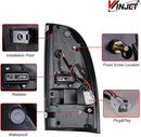 Winjet 2005-2015 Toyota Tacoma LED Tail Lights - Glossy Black/ Clear
