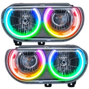 2008-2014 Dodge Challenger Pre-Assembled Headlights-Chrome-(Non-HID) Dynamic ColorSHIFT