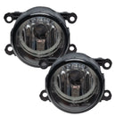 Front view of 2005-2017 Nissan Frontier Pre-Assembled Halo Fog Lights - (Chrome Bumper)