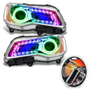 2011-2014 Chrysler 300C NON HID Pre-Assembled Headlights - Chrome Housing - ColorSHIFT DRL