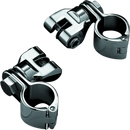 Kuryakyn Peg Mounts With 1-1/4in Magnum Quick Clamps Chrome (Pair)