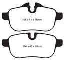 EBC 09+ BMW Z4 3.0 (E89) Yellowstuff Rear Brake Pads