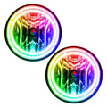 2005-2011 Toyota Tacoma Pre-Assembled Halo Fog Lights with ColorSHIFT LED halo rings.