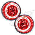 2004-2007 Nissan Armada Pre-Assembled Fog Lights with red LED halo rings.