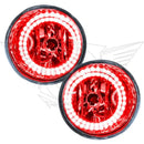 2004-2007 Nissan Armada Pre-Assembled Fog Lights with red LED halo rings.