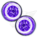2004-2007 Nissan Armada Pre-Assembled Fog Lights with purple LED halo rings.