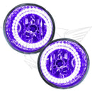 2004-2007 Nissan Armada Pre-Assembled Fog Lights with purple LED halo rings.
