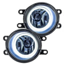 2012-2015 Toyota Tacoma Pre-Assembled Halo Fog Lights with white LED halos.