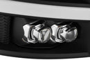 AlphaRex 07-13 Chevrolet Silverado NOVA-Series LED Projector Headlights Jet Black