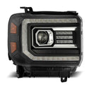 AlphaRex 14-18 GMC Sierra PRO-Series Halogen Projector Headlights Black
