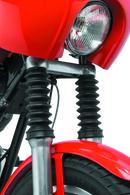 Bikers Choice 39MM Black Fork Boots Extended 6.9in / Collapsed 3.35in (Pair)