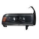 AlphaRex 94-01 Dodge Ram 1500/94-02 Ram 2500/3500 LUXX-Series LED Headlights Alpha-Black