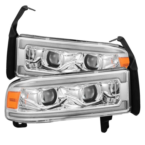 AlphaRex 94-01 Dodge Ram LUXX LED Headlights Chrome