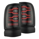 AlphaRex 94-01 Dodge Ram 1500/94-02 Ram 2500/3500 LUXX-Series LED Tail Lights Black Red