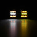 X-PRO Series | 3 Inch 84W LED Combo Pod Light Off Road Lights with White DRL&Amber Turn Signal Light
