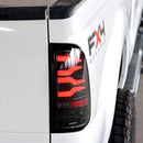 AlphaRex 99-16 Ford Super Duty / 97-03 F150 LUXX-Series LED Tail Lights Black Red