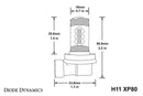 Diode Dynamics H11 XP80 LED - Cool White (Pair)