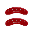 MGP 4 Caliper Covers Engraved Front & Rear Gen 5/RS Red finish silver ch