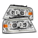 AlphaRex 04-08 Ford F150 / 06-08 Lincoln Mark LT PRO-Series Halogen Projector Headlights Chrome