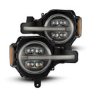 AlphaRex 21-23 Ford Bronco / 22-23 Bronco Raptor NOVA-Series LED Projector Headlights Black