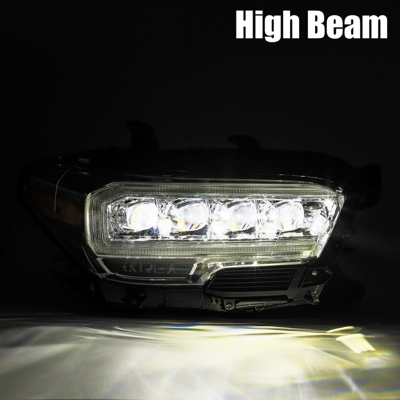 AlphaRex 16-23 Toyota Tacoma NOVA-Series LED Projector Headlights Chrome