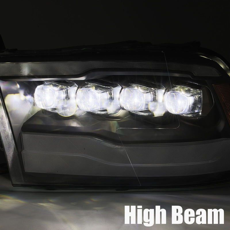 AlphaRex 09-18 Ram Truck NOVA-Series LED Projector Headlights Jet Black