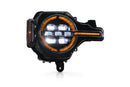 Apex Series Headlight from Attica 4x4 for the Ford Bronco with orange accent on a white background