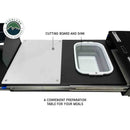 OVS Camp Cargo Box Kitchen With Slide Out Sink, Cooking Shelf and Work Station