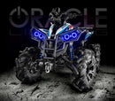 Can-Am Renegade with blue LED Surface Mount Headlight Halos installed.