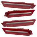 2010-2015 Chevrolet Camaro Concept SMD Sidemarker Set with crystal red paint and clear lenses.