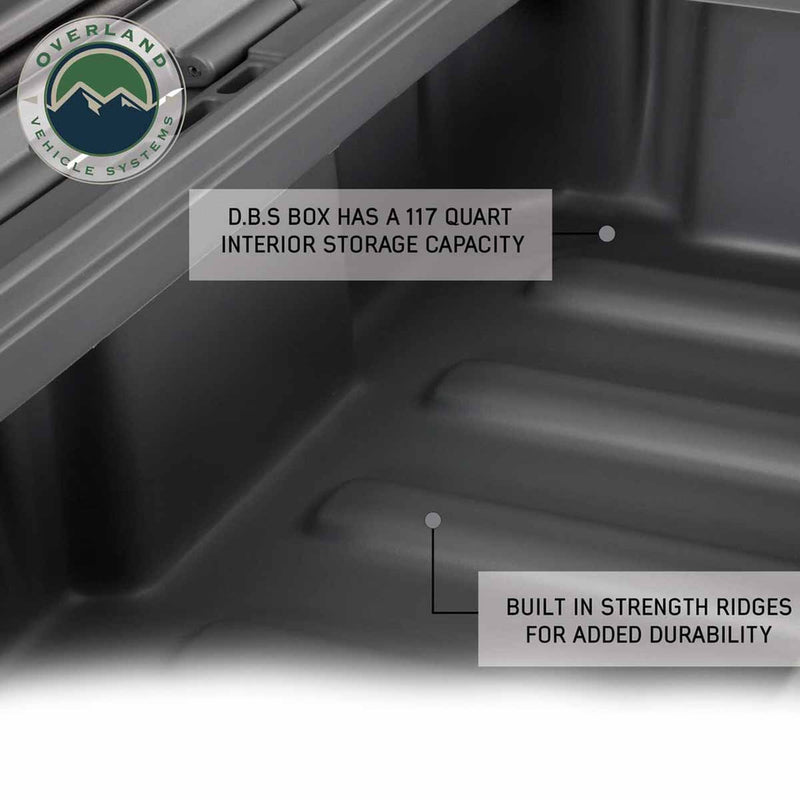 D.B.S. - Dark Grey 117 QT Dry Box With Drain and Bottle Opener