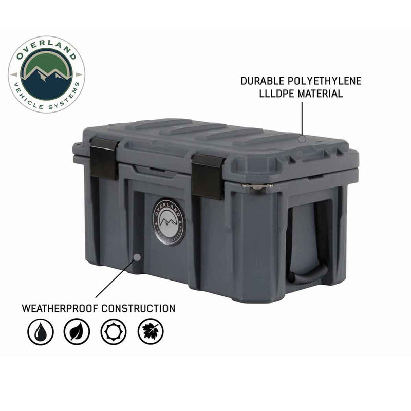 D.B.S. - Dark Grey 53 QT Dry Box with Drain, and Bottle Opener