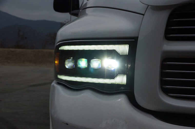 AlphaRex 02-05 Dodge Ram NOVA-Series LED Projector Headlights Chrome