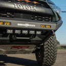 Closeup of an RTS “Rugged Terrain Series” Front Winch Bumper on a Toyota 4Runner.