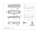 4 LED Dual Color Slim Strobe diagram with specs and measurements.