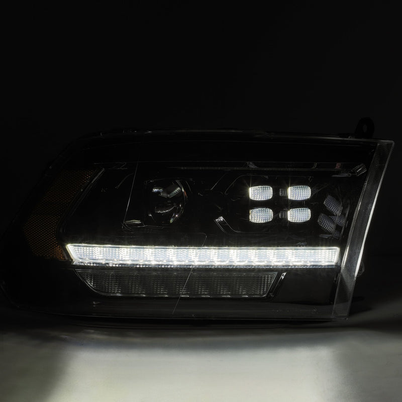 AlphaRex 09-18 Ram Truck LUXX-Series (5th Gen 2500 Style) LED Projector Headlights Black