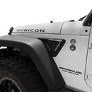 Close-up of Sidetrack™ LED Fender Lighting System installed on a Jeep Wrangler JK.