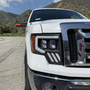AlphaRex 09-14 Ford F150 NOVA-Series LED Projector Headlights Jet Black