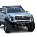 2024 Toyota Tacoma with off-road modifications, including the RTS Front Winch Bumper, on a white background.