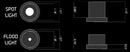 LED spot and flood light pod dimensions