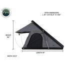 Overland Vehicle Systems HD Mamba Clam Shell Aluminum Hard Shell Roof Top Tent, Grey Body & Green Trim
