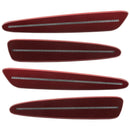 2005-2013 Chevrolet C6 Corvette Concept SMD Sidemarkers with monterey red paint and clear lenses.