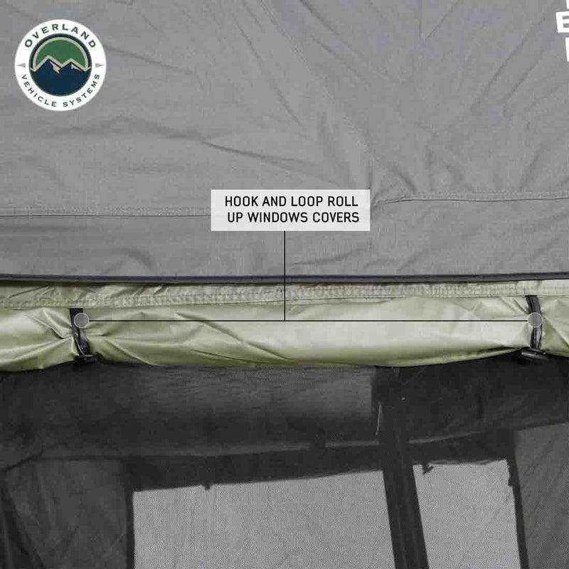 Overland Vehicle Systems HD Nomadic 2 Roof Top Tent Annex Green Base With Black Floor & Travel Cover