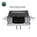 Overland Vehicle Systems HD Nomadic 3 Arctic White Extended Soft Shell Roof Top Tent, White Body Dark Grey Rainfly