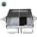 Overland Vehicle Systems HD Nomadic 3 Arctic White Extended Soft Shell Roof Top Tent, White Body Dark Grey Rainfly