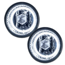 Subaru Legacy fog lights with white LED halo rings.