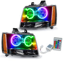 2007-2013 Chevrolet Avalanche Pre-Assembled Halo Headlights with Simple Controller.
